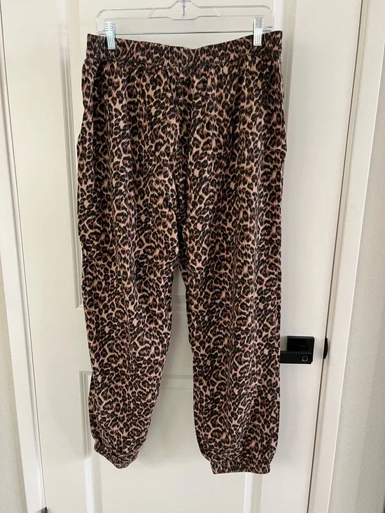 aerie Cheetah/Leopard-Print Button-Front Lounge Pants - brown & black - Picture 6 of 6
